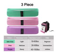 Ensemble De Bandes De Résistance Elastique De Yoga Pour La Maison Bande De Caoutchouc Fitness Cercle De Hanche Extense 3 pcs set