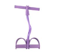 Ensemble de Bandes de résistance élastiques en TPE à 4 Tubes pour entraînement Complet du Corps, entraînement Assis, Yoga, étirements, équipement de Fitness à Domicile, Bandes (Violette)