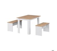 Vicco Ensemble de Banquette d'angle Sentio Blanc/Chêne 112x73.6