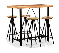 Ensemble de Bar 3 pcs Bois d'Acacia Massif et Recyclé Tabourets Table vidaXL