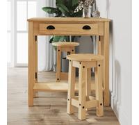 Ensemble de bar 3 pcs bois de pin massif ensemble de pub vidaXL