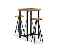 Ensemble De Bar 3 Pcs Bois De Récupération Massif Vidaxl Vidaxl