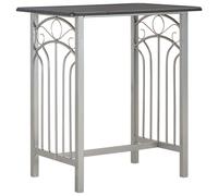 Ensemble De Bar 3 Pcs Bois Et Acier Noir Multicolore