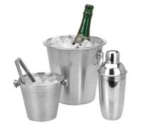 Ensemble de bar 4 pcs - Excellent Houseware - Acier inoxydable - Argenté - Pratique pour cocktails