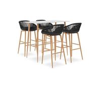 Ensemble de bar 5 pcs Blanc et noir