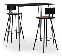 Ensemble de Bar 5 pcs Blanc Mobilier de Bistrot Meubles de Pub Comptoir vidaXL