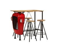 Ensemble de bar 5 pcs bois de manguier massi 4009369