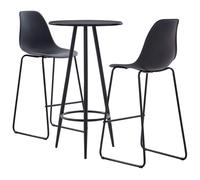 Ensemble de Bar 5 pcs Plastique Noir Mobilier de Pub Comptoir Bistrot vidaXL