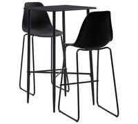 Ensemble de Bar 5 pcs Plastique Noir Mobilier Jardin Comptoir Bistrot vidaXL