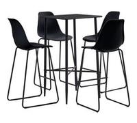 Ensemble de bar 5 pcs Plastique Noir Noir G