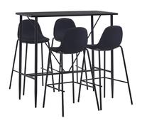 Vidaxl Ensemble De Bar 5 Pcs Tissu Noir
