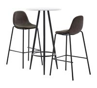 Ensemble de Bar 5 pcs Tissu Noir Mobilier Comptoir Pub Bistrot Maison vidaXL