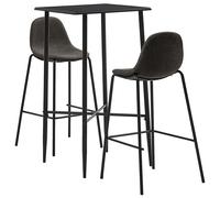 Ensemble de Bar 5 pcs Tissu Noir Mobilier Jardin Comptoir Bistrot vidaXL