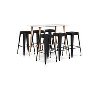Ensemble de bar 7 pcs Blanc et noir Blanc G