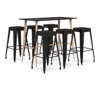 Ensemble de bar 7 pcs Noir