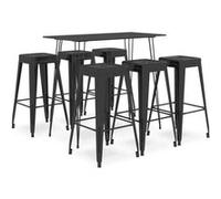 Ensemble de bar 7 pcs Noir