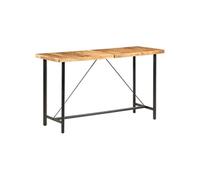 Vidaxl Ensemble De Bar 9 Pcs Bois D'acacia Solide Et Cuir Véritable