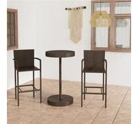 Ensemble de Bar de Jardin Résine Tressée Mobilier Multicolore 3/5 pcs vidaXL