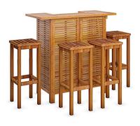 vidaXL Ensemble de bar de jardin 3115997 Bois d'acacia massif 5 pièces