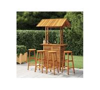 Vidaxl Ensemble De Bar De Jardin 5 Pcs Bois D'acacia Solide