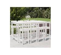 Ensemble de Bar de Jardin Mobilier de Patio 9 pcs Bois de Pin Massif vidaXL
