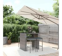Ensemble de Bar de Jardin avec Coussins Meuble d'Extérieur Poly Rotin vidaXL
