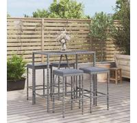 Ensemble de Bar de Jardin avec Coussins Meuble d'Extérieur Poly Rotin vidaXL