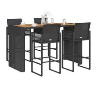 Ensemble de Bar de Jardin avec Coussins Pub Bistrot Patio Poly Rotin vidaXL
