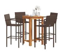 Ensemble de Bar de Jardin Terrasse Bois Massif Acacia Résine Tressée vidaXL