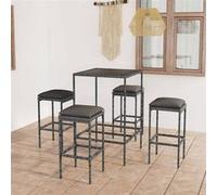 Ensemble de Bar de Jardin 7 pcs et Coussins Résine Tressée Gris Patio vidaXL