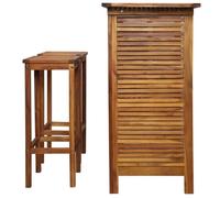 Ensemble de bar - KAI - Bois d'acacia massif - Pour intérieur et extérieur