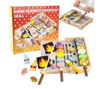 Ensemble de barbecue pour - Ensemble de jeux de simulation réaliste et fabriqué en bois | Faire semblant de grillades | Pour garçons, filles, , amis, fils, fille