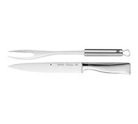 Ensemble de Barbecue WMF 2 pièces, Couverts à découper en Couteau à Viande et Fourchette à Viande en Acier Inoxydable, Couverts de Grill pour Steak, Poisson, légumes, Acier Inoxydable Cromargan