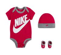 Ensemble de barboteuse + bonnet + chaussons bÃ©bÃ© fille Nike NHN Furura Logo Rose 6/12 mois