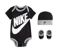Ensemble de barboteuse + bonnet + chaussons bÃ©bÃ© garÃ§on Nike NHN Furura Logo Noir 6/12 mois