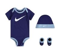 Ensemble de barboteuse + bonnet + chaussons bÃ©bÃ© garÃ§on Nike NHN Swoosh Bleu 0/6 mois