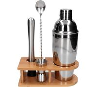 Ensemble de Barman avec Support 5 el Argent Shaker Cobbler