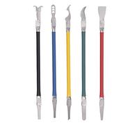 Ensemble de barre de levier en métal à double tête 5PCS | Outil de suppression des copeaux en acier SK5 | Barre d'ouverture pour réparation de carte mère/matériel/électronique