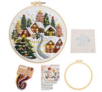 Ensemble de barres de Noël - Ensemble complet pour débutants avec tissu et outil | Conseil de main de Noël pour la décoration de la maison, filles, jeunes, leçons d'art et cadeaux de fête