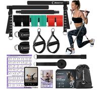 Ensemble De Barres De Pilates Et De Bandes De Résistance Avec Poignées,Salle De Sport Portable À Domicile-Livré Avec Des Affiches Et Des Vidéos De Fitness.[K1203]