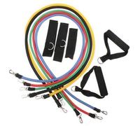 Ensemble de barres de traction 11 pièces, poids maximal 150 lb (jaune 10 lb - bleu 20 lb - rouge 30 lb - vert 40 lb - noir 50 lb)