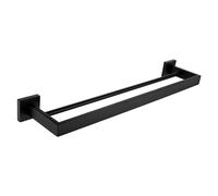 Ensemble de barres porte-serviettes noir mat, en acier inoxydable robuste, design moderne, 560mm