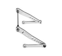 Ensemble de barres stabilisatrices arrière en alliage d'aluminium 7075-T6 pour kit optique Vanquish 1:10 H10/Yokohama RTR/Sparco RTR Rock Crawler - Argent