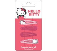 Ensemble de barrettes à cheveux Hello Kitty avec paillettes roses | Accessoires pour enfants pour filles sous licence officielle