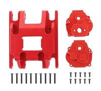 Ensemble de Base de boîtier de boîte de Vitesses de Voiture RC, Protection en Alliage d'aluminium, Anti-Corrosion, Remplacement de Mise à Niveau Durable pour Traxxas TRX4M, (Rouge)