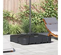 Ensemble de base de parasol cantilever 2 pcs Noir vidaXL