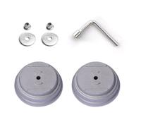 Ensemble de base de rechange en aluminium pour tondeuse avec 2 bases | Rondelles n forme de L, 6,3 cm de diamètre pour un entretien de routine