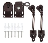 Ensemble de base de rideau d'extérieur coupe-vent avec corde élastique pour store enrouleur général, kit de support stable en ABS noir et blanc (noir)