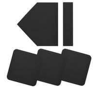 Ensemble de Bases de Baseball en Caoutchouc Antidérapant Léger pour la Pratique des Jeunes, Comprend Une Plaque à Domicile et du Caoutchouc de Lancement (Black)