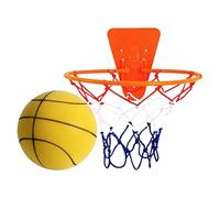 Ensemble De Basket-Ball Et Cerceau Silencieux - Mini De Basket-Ball Intérieur avec Balle Silencieuse Douce, Jouet De Jeu De Ballon De Panier sans Bruit pour Adultes, Easy Mount Hop - Dorme De